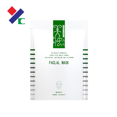 CMYK Three Side Seal Pouch Easy Tear Notch Facial Mask Packaging Bag