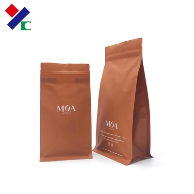 Matte Varnish Heat Seal Coffee Bags 1.5Lb Customized Logo