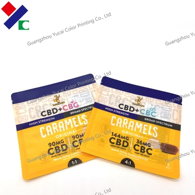 Mini Flat Metallic Foil Nut Mylar Three Side Seal Pouch With Labels Vacuum Bag Bopp Disposable